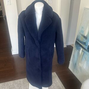 Madewell Navy Sherpa Coat/Jacket XS